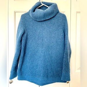 L.L. Bean Waffle Stitch Cowl Neck Pullover Sweater